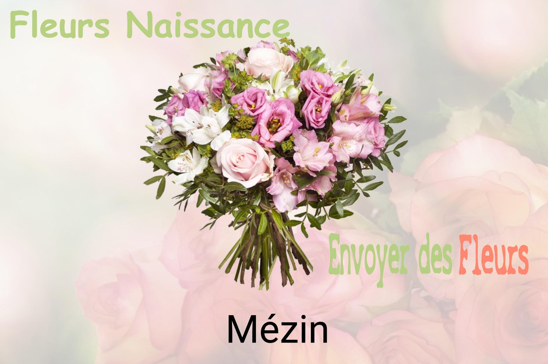 Bouquet de fleurs de naissance livré à Mézin