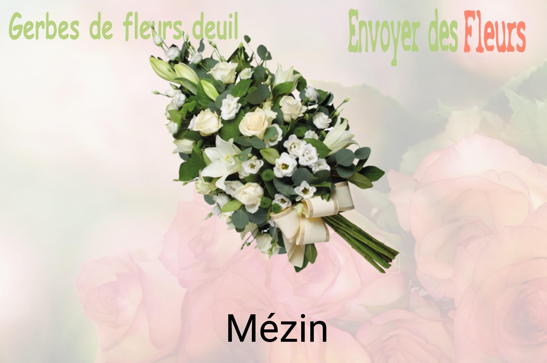Gerbe de fleurs de deuil livrée à Mézin
